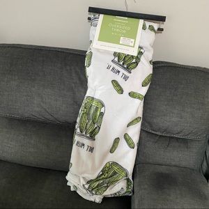 Pickle oversized plush throw blanket dill with it